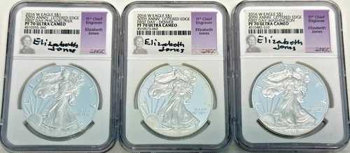 2016-W アメリカン シルバー イーグル NGC PF70UC FDOI ロケーション ジョーンズ セット ?COINGIANTS?