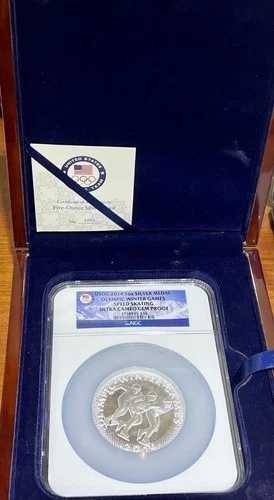 2014年 USOC 冬季オリンピック - スピードスケート 5オンス 銀メダル NGC ジェムプルーフ