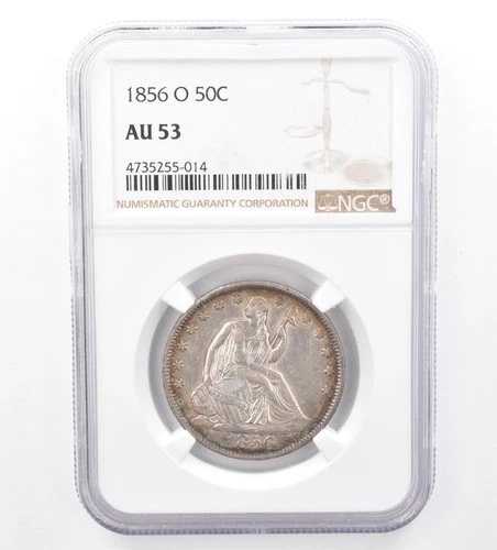1856-O シーティングリバティハーフドル AU53 NGC 美しいトーン *1554