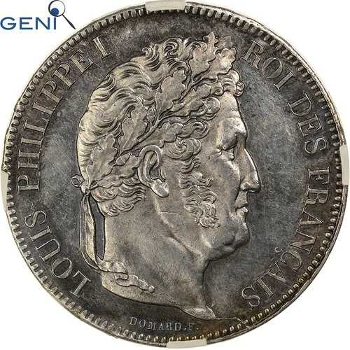 [#865064] フランス、ルイ フィリップ 1 世、5 フラン、1832 年、ラ ロシェル、シルバー、GENI、U 103,455円