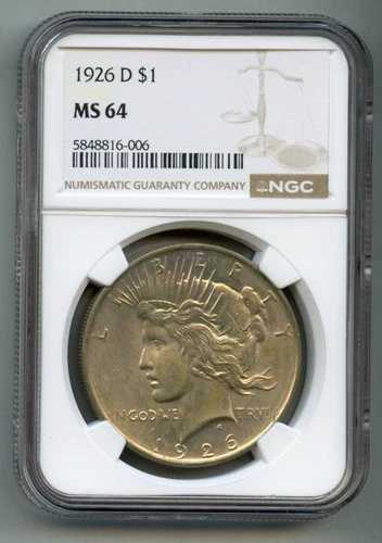 1926年 D ピース銀貨 NGC MS 64｜WORLD RESOURCE【QUEEN店】 118,800円
