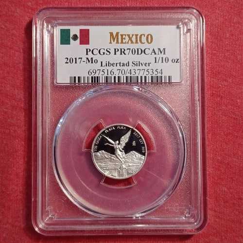 メキシコ 2017-Mo コイン: リベルタ シルバー 1/10 オンス - PCGS PR70 DCAM PF 41,470円