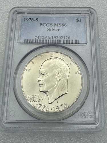 1976-S アイゼンハワー200周年記念銀貨 ? PCGS MS66 ? ブルーラベル ?