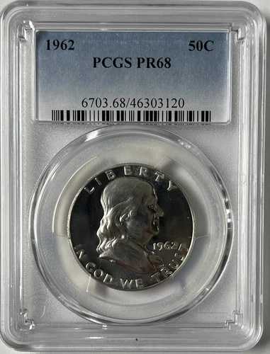 1962年 シルバープルーフ フランクリン ハーフダラー PCGS PR68