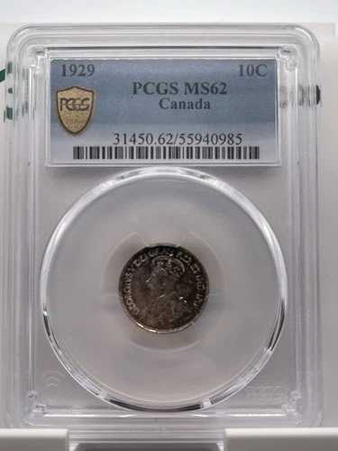 1929年 10セント カナダ MS62 PCGS