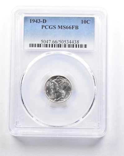 1943-D マーキュリーダイム MS66 FB PCGS *4599