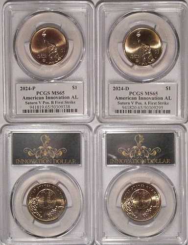 2024年 P&D アラバマ サターンV ロケット イノベーション 1ドル PCGS MS65 ファーストストライク
