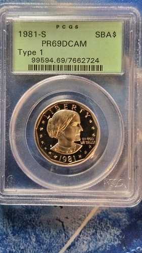 1981-S スーザン B. アンソニー ドル タイプ-1 PCGS PR69 DCAM OGH 1993-98 保有年!!