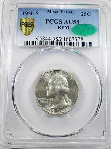 1950年代-S ワシントン クォーター PCGS & CAC AU-58 RPM トゥルービュー ゴールドシールド 36,465円