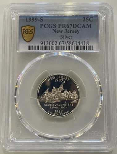 PCGS 1999-S 25セント ニュージャージー シルバークォーター (PR67DCAM)