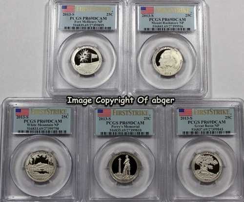 2013 S CLAD AMERICA THE BEAUTIFUL Quarter Set PCGS PR69DCAM FIRST STRIKE BOX FS