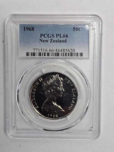 1968年 50セント PCGS PL66 ニュージーランド
