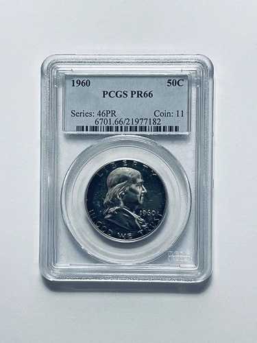 1960年 フランクリンシルバー ハーフドル PCGS PR66 トーン