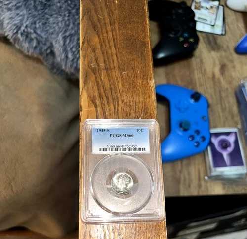 1945年 S マーキュリーダイム - PCGS MS66 素晴らしい色調 +COLORS+
