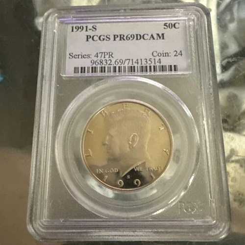1991-S ケネディ ハーフダラー PCGS PR69 DCAM ブルーラベル