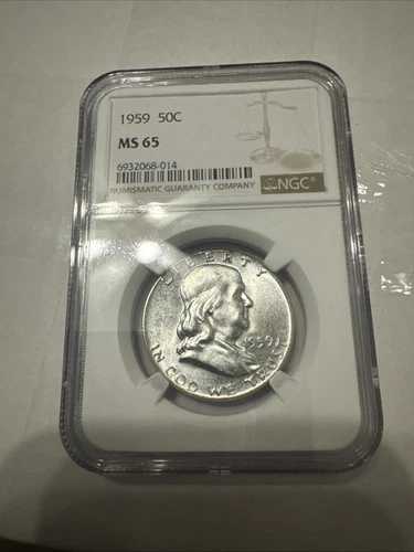 1959年 D フランクリン ハーフダラー PCGS MS65