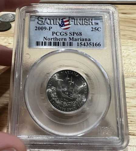 2009 P PCGS SP68 北マリアナ サテン仕上げ US 25セント クォーター 2009-P SP-68, 5166
