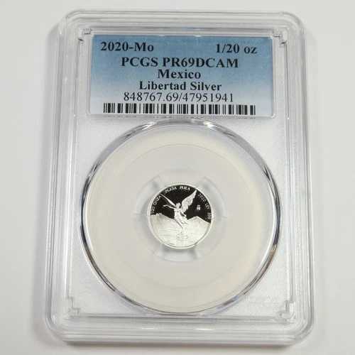 2020年 Mo PCGS プルーフ PR69 DCAM - メキシコ - 1/20オンス シルバー リベルタッド オンザ #51205A