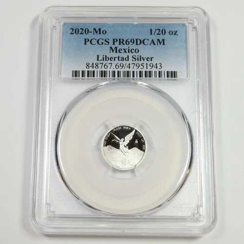 2020年 Mo PCGS プルーフ PR69 DCAM - メキシコ - 1/20オンス シルバー リベルタッド オンザ #51203A
