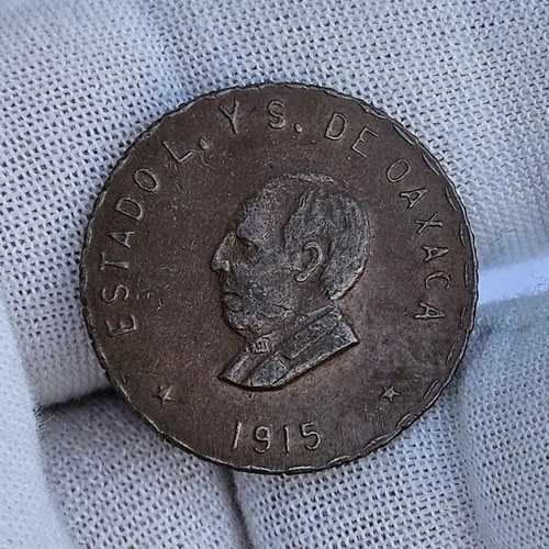1915年 メキシコ オアハカ 5センターボ 状態良好!! 銅貨 36,465円