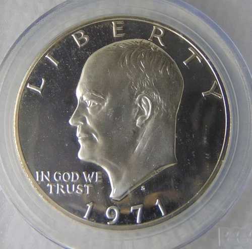 1971 年 S アイゼンハワー シルバー ダラー、PCGS PR69 DCAM、素晴らしいコインです!!!