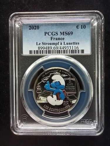 フランス : 10 ユーロ 2020 : ル・ストルンプ・ア・リュネット ; PCGS : MS 69