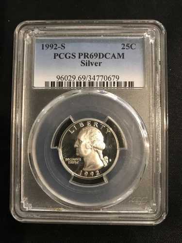 1992年 S シルバー ワシントン クォーター 25セント
2000
 PCGS PR69DCAM