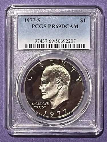 1977年 S $1 アイク・アイゼンハワー ドル プルーフ PCGS PR69DCAM