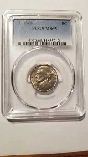 1953-D ジェファーソン ニッケル - PCGS MS65
