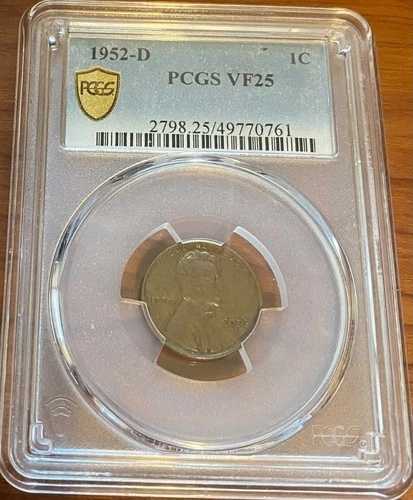 1952-D 1C PCGS VF 25