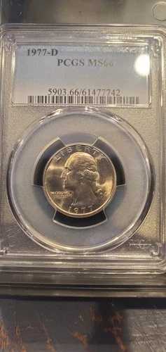素晴らしい！1977-D PCGS MS66 ワシントン クォーター