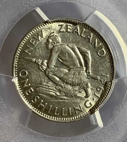 ????1941年 ニュージーランド 1シリング 銀貨 PCGS AU58?