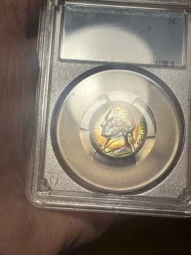 魅力的な鮮やかなレインボー トーンの PCGS MS65 1964 年ジェファーソン ニッケル ビューティー!!