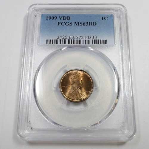 1909 P VDB PCGS MS63 RD RED - リンカーン・ウィート・ペニー・セント 1セント 米国コイン #56789A