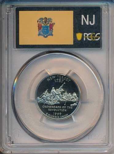 1999-S プルーフ ニュージャージー州 25 セント硬貨 **PCGS PR 70 DCAM** 送料無料!!