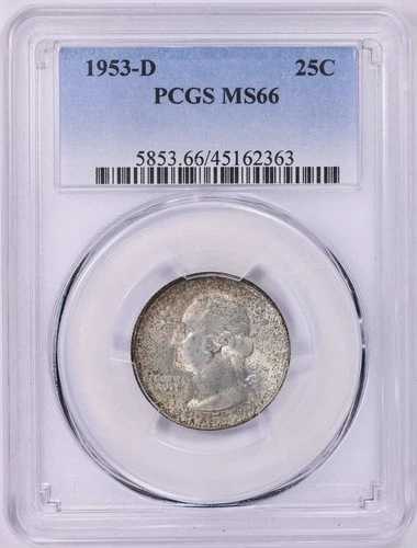1953-D ワシントン クォーター MS66 PCGS