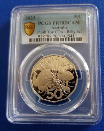 2023 PR70DCAM 2023 50セント、50セントぬいぐるみ COA ベビーセット PCGS PCGS トップグレード