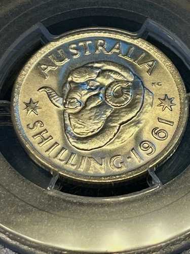 1961年（M）シリング MS66 PCGS オーストラリア