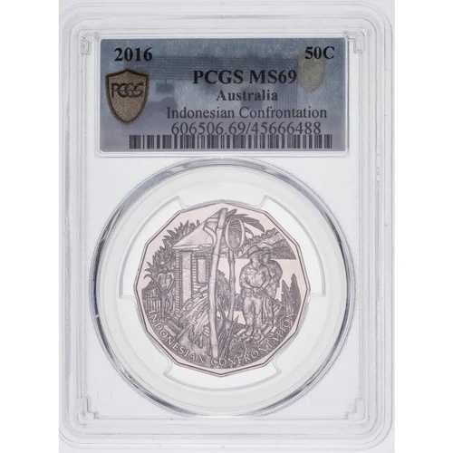 2016年 50C オーストラリア インドネシア対決 PCGS MS69