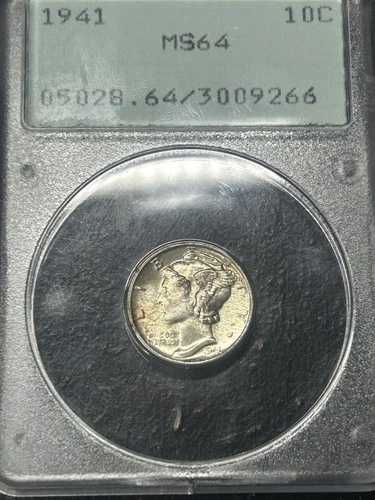 1941年 P マーキュリー シルバー ダイム PCGS MS64 OGH オールドグリーンホルダー ラトラー