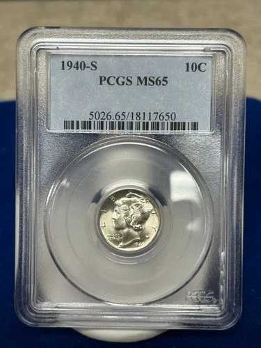 1940-S マーキュリーダイム - MS65 - PCGS - 高光沢