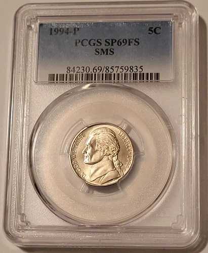 PCGS 1994 P ジェファーソン ニッケル SMS SP69 FS