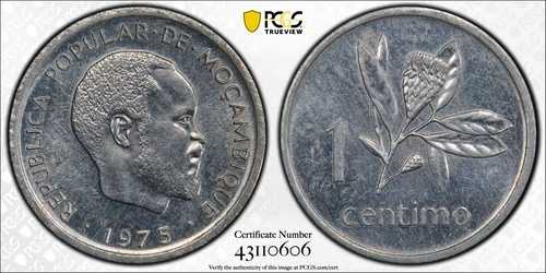 1975 モザンビーク 1 センティモ PCGS MS 63