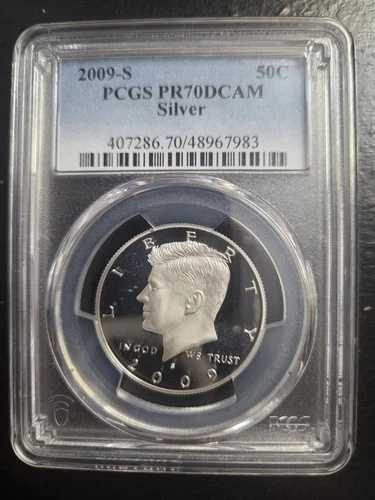 2009-S プルーフ シルバー ケネディ ハーフダラー PCGS PR70 DCAM ブルーラベル
