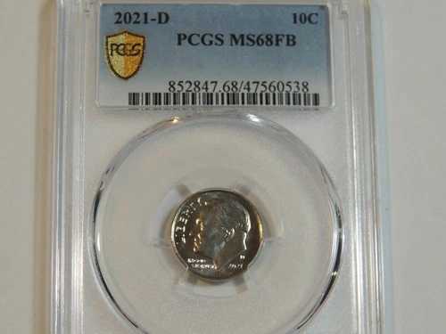 2021 D ルーズベルト ダイム PCGS MS68FB ゴールドシールド-