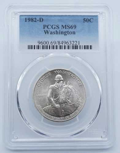 1982-D ジョージ・ワシントン記念ハーフドル PCGS MS69 - F347