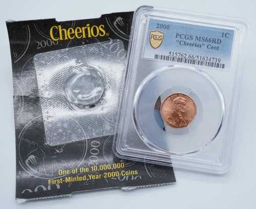 2000 1C リンカーン メモリアル チエリオス セント PCGS MS66RD 鑑定書付き-U2256-