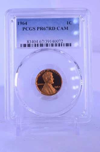 PR67RD CAM 1964 PCGS グレーデッド プルーフ リンカーン フロステッドレッド カメオ ペニー レアコイン