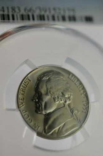 PR66 1951年 ジェファーソン ニッケル PCGS グレード 5セント プルーフ 希少コイン 未流通 PR 66