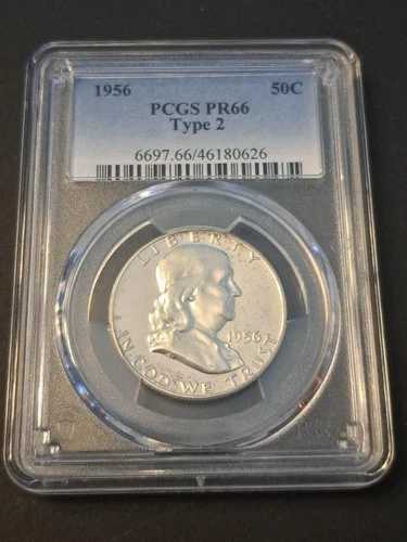 1956年 フランクリン シルバー プルーフ PCGS PR66 タイプ 2コイン-